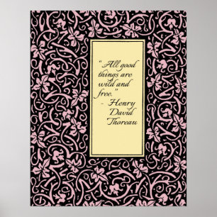 All Good Things Victorian Vine Pattern Poster