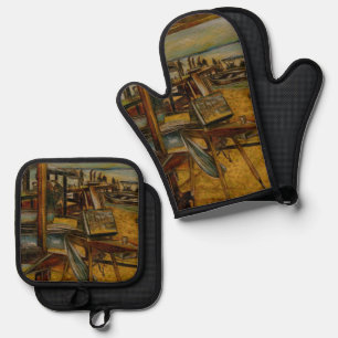 All Great Painting Starts with One Brush Stroke Oven Mitt & Pot Holder Set