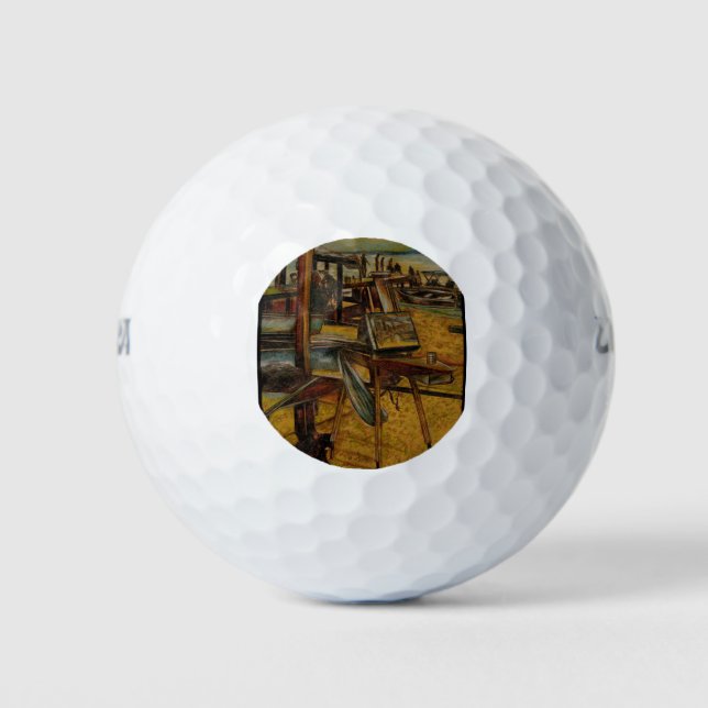 All Great Paintings Start with One Brush Stoke Golf Balls (Front)
