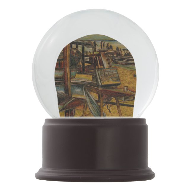 All Great Paintings Start with One Brush Stoke Snow Globe (Back)