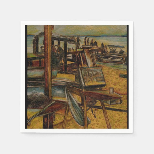 All Great Paintings Starts with One Brush Stoke Napkin (Front)