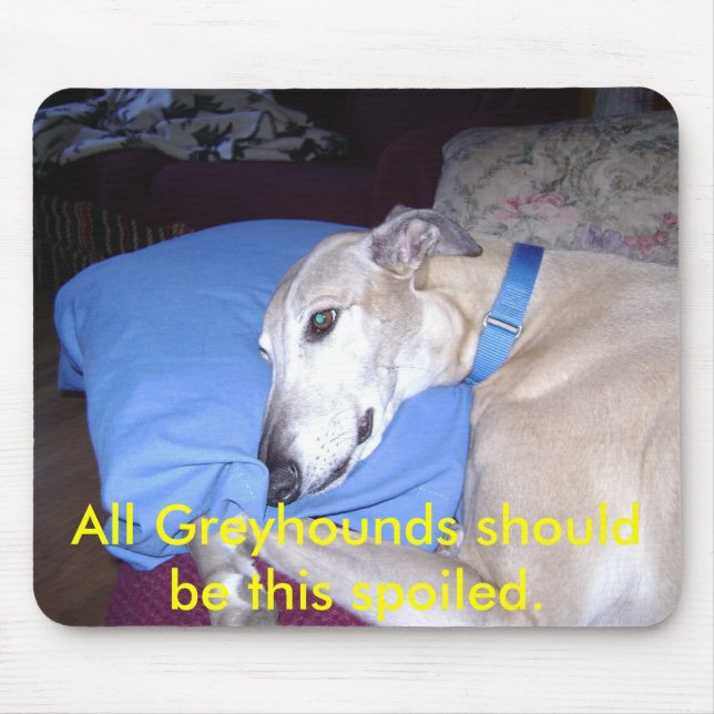 All Greyhounds should be this spoi... - Customised Mouse Pad (Front)