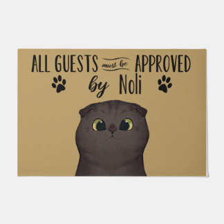 All Guests Must Be Approved By Cat, Customised Doormat