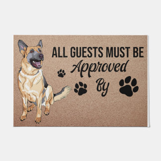 All Guests Must Be Approved By Dog Name Doormat