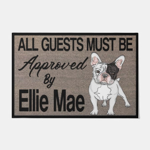 All Guests Must Be Approved By Dog, Personalised  Doormat