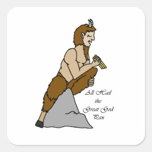 All Hail the Great God Pan Square Sticker
