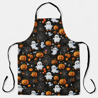 All Hallowee napkins Pumpkin Part Ove Print Apron