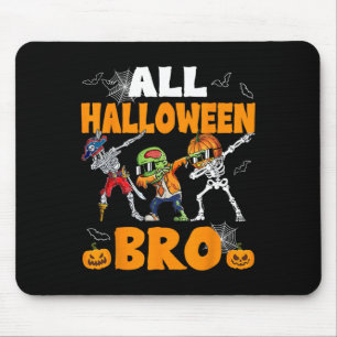 All Halloween Bro Dabbing Skeleton Jack O Lantern Mouse Pad