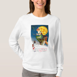 All Halloween Witch on a Broom by Full Moon T-Shirt