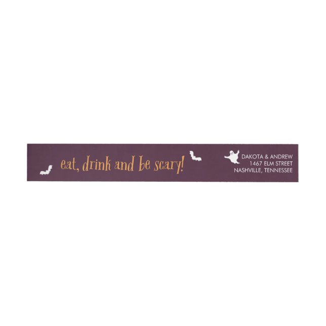 All Hallow's Eve Halloween Soirée Wrap Around Label (Individual)