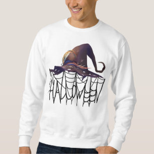 All Hallow's Eve Scary Pumpkin With Glowing Eyes i Sweatshirt