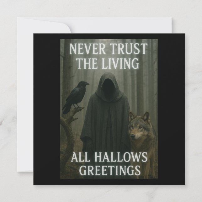 All Hallows Halloween Greetings Card (Front)