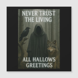 All Hallows Halloween Magnetic Greetings Card