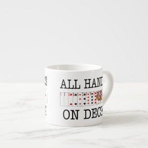 All Hands On Deck Playing Cards Espresso Cup