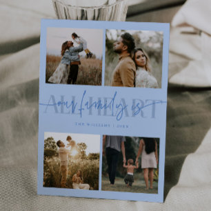 All Heart Icy Blue Photo Valentines Day  Holiday Card