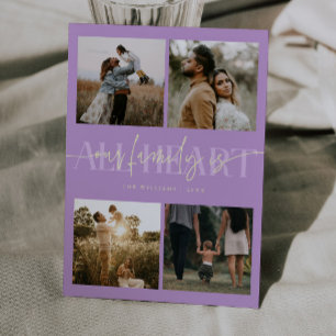 All Heart Wisteria Photo Valentines Day  Holiday Card