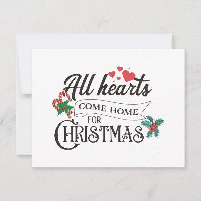 All hearts come home for Christmas Holiday Card (Front)