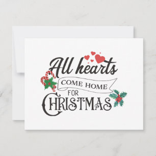 All hearts come home for Christmas Holiday Card