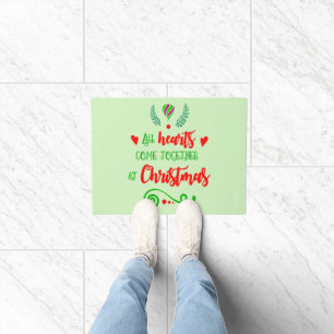 All Hearts Come Together At Christmas Holiday, ZSG Doormat