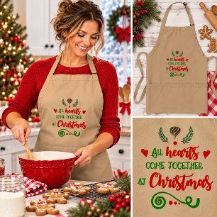 All Hearts Come Together At Christmas Holiday, ZSG Standard Apron
