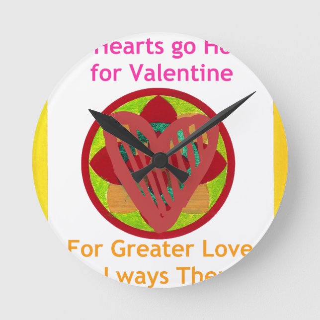 All Hearts Go Home for Valentine Art Print Round Clock (Front)