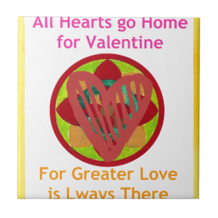 All Hearts Go Home for Valentine Art Print Tile