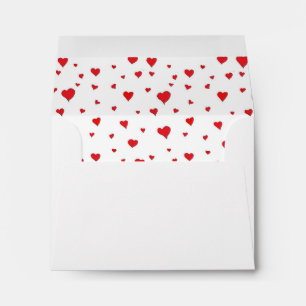 All Hearts red Envelope liner