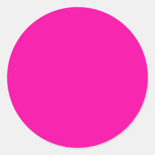 All Hot Pink Nothing But Colour Pink Classic Round Sticker