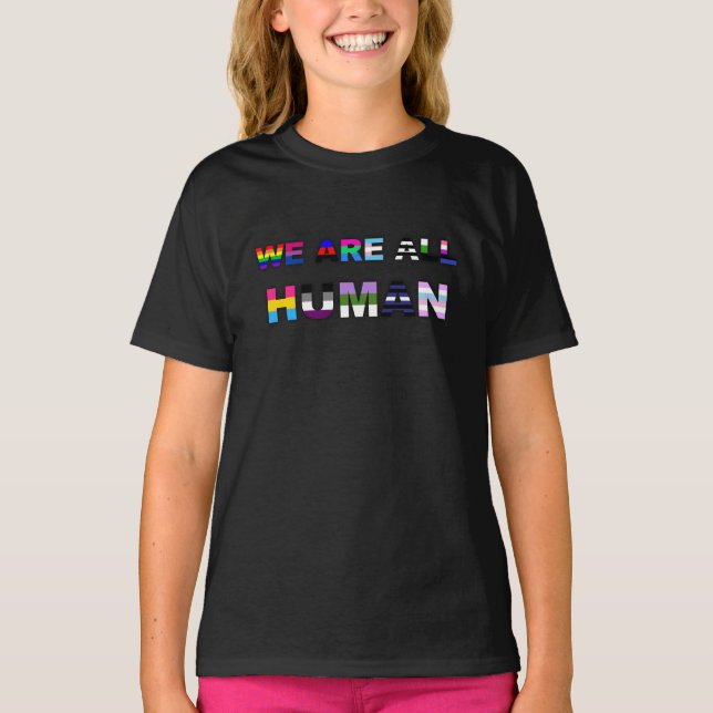 All Human Black T-Shirt (Front)