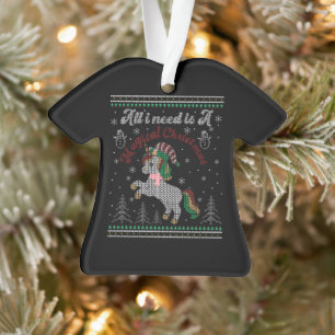 All I Need Is A Magical Christmas, Unicorn Christm Ornament