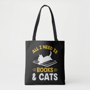 All I Need Is Books And Cats  Tote Bag