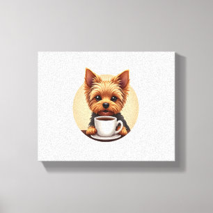 All I Need is Coffee and My Yorkie Canvas Print