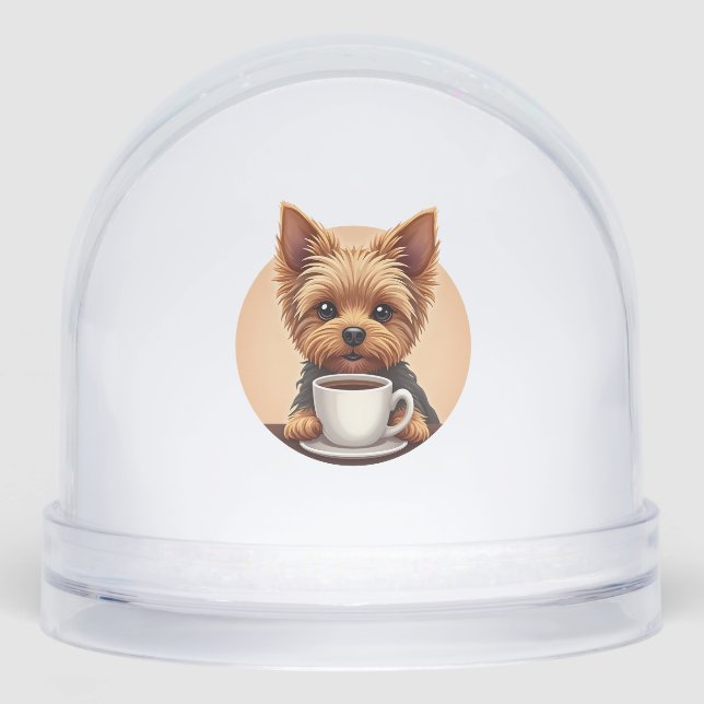 All I Need is Coffee and My Yorkie Snowglobe (Front)