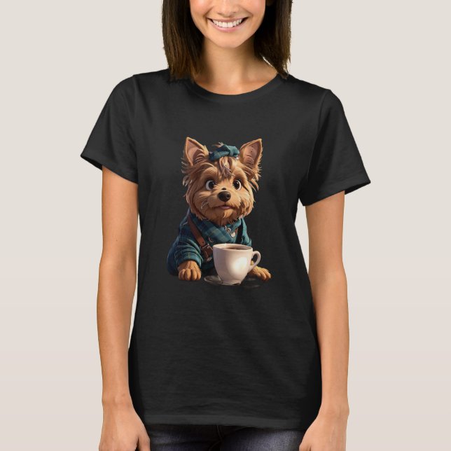 All I Need Is Coffee And My Yorkie T-Shirt (Front)