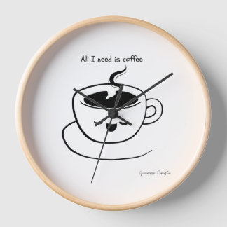 All I Need is Coffee - Wall Clock