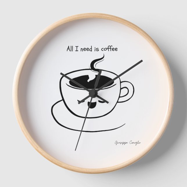 All I Need is Coffee - Wall Clock (Front)