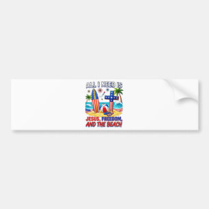 ALL I NEED IS JESUS BUMPER STICKER