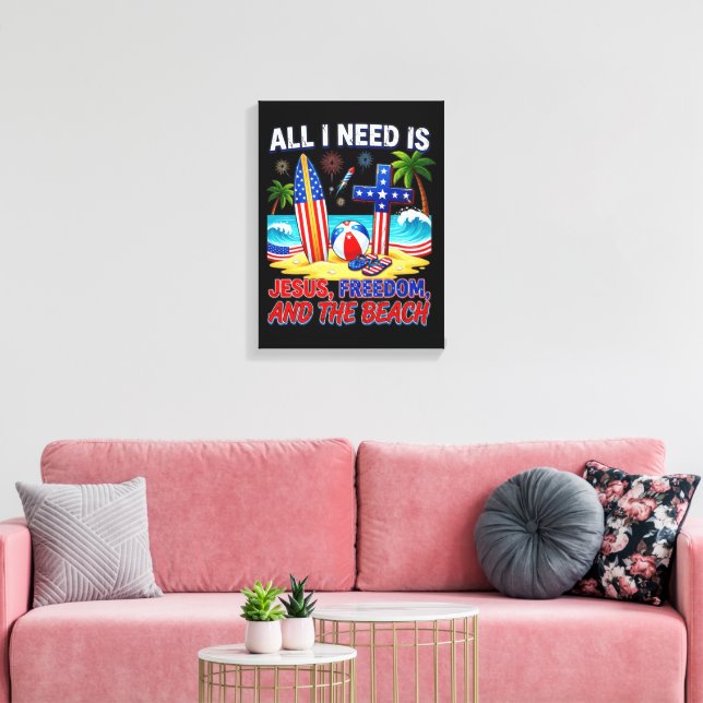 ALL I NEED IS JESUS CANVAS PRINT (Insitu(LivingRoom))