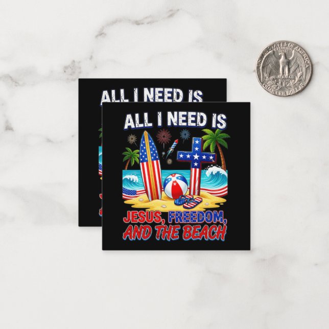 ALL I NEED IS JESUS CARD (Front/Back In Situ)