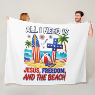 ALL I NEED IS JESUS FLEECE BLANKET