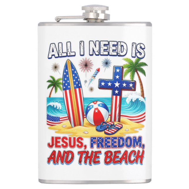 ALL I NEED IS JESUS HIP FLASK (Front)