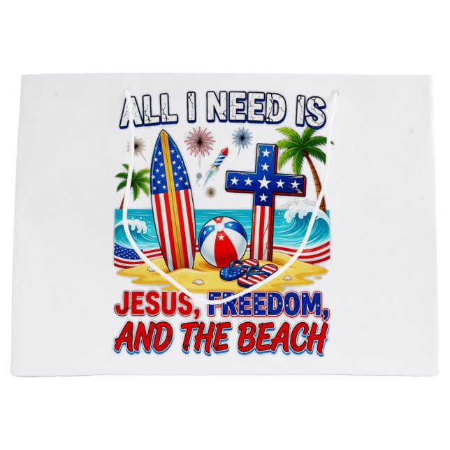ALL I NEED IS JESUS LARGE GIFT BAG (Front)