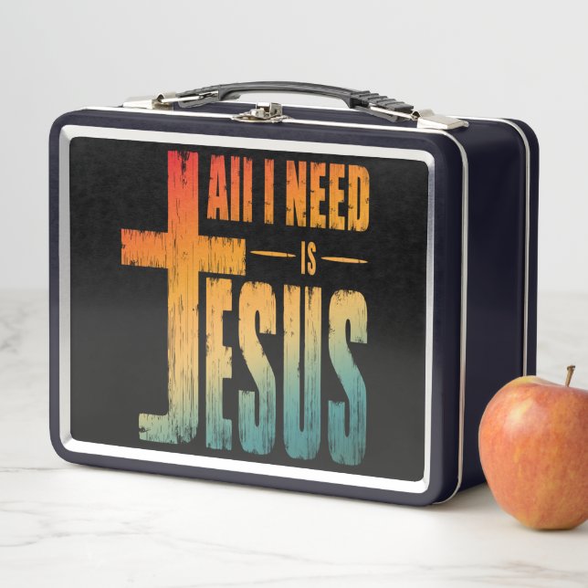 ALL I NEED IS JESUS METAL LUNCH BOX (In Situ)