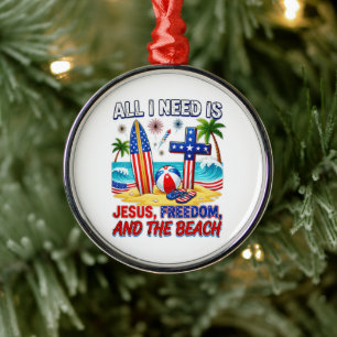 ALL I NEED IS JESUS METAL TREE DECORATION