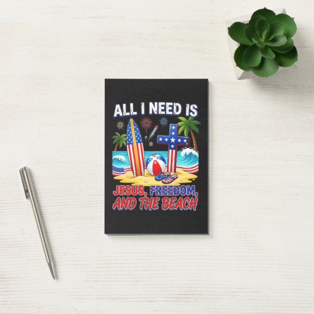 ALL I NEED IS JESUS POST-IT NOTES (Office)