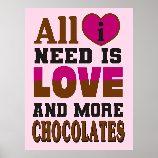 All I Need is Love and More Chocolates  Poster (Front)