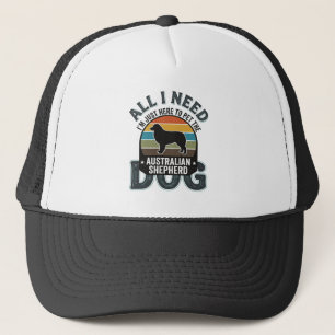 All I Need Is My Dog Vintage Engraving Dog Lover D Trucker Hat