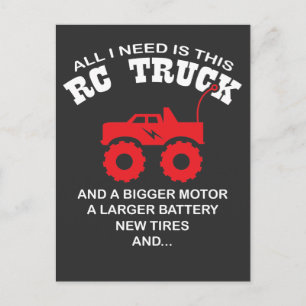 All I Need Is This RC Racing Truck Shirt Gift Idea Postcard