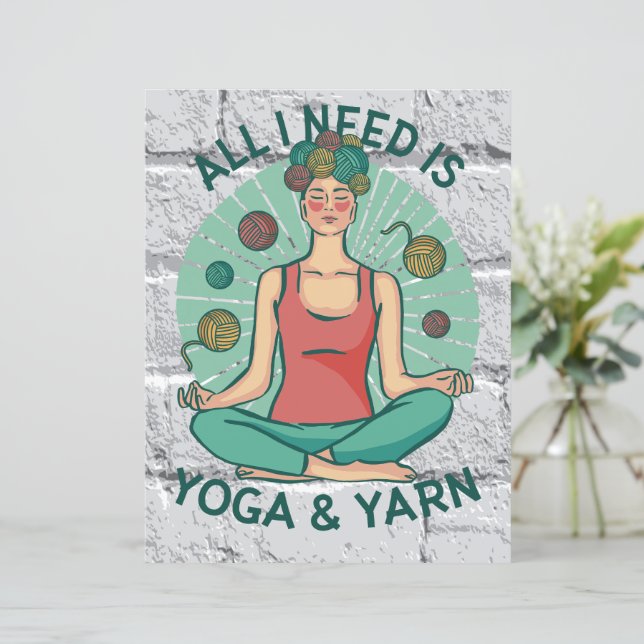 All I need is Yoga and Yarne Phrase (Standing Front)