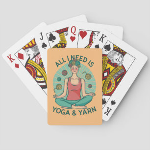 All I need is Yoga and Yarne Phrase Playing Cards